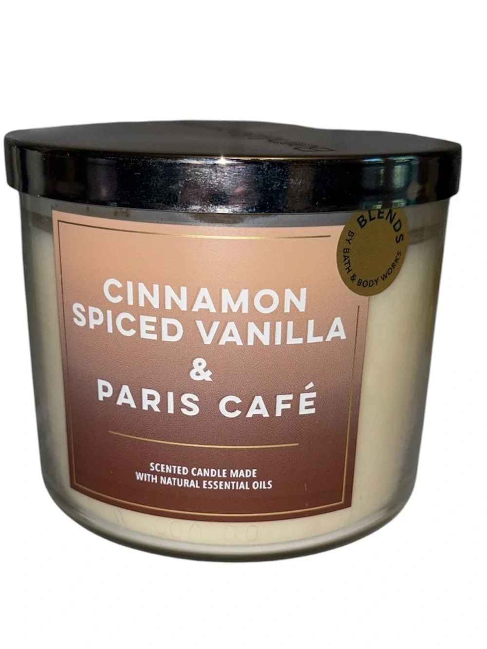 Bath & Body Works Cinnamon Spiced Vanilla & Paris Café Candle Limited Edition